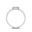 Real Aquamarine Flower Cluster Ring for Women AAA - Rosec Jewels