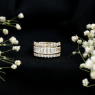 Certified Moissanite Wide Wedding Band Ring D-VS1 - Rosec Jewels