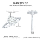 5 mm Princess Cut Moissanite Vintage Inspired Ring D-VS1 - Rosec Jewels