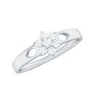 Rosec Jewels-Nature Inspired Diamond Flower Promise Ring for Proposal