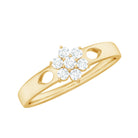 Rosec Jewels-Nature Inspired Diamond Flower Promise Ring for Proposal