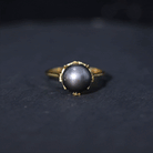 Decorative Prong Tahitian Pearl Solitaire Engagement Ring Tahitian pearl - ( AAA ) - Quality - Rosec Jewels