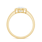 6mm Round Moissanite Solitaire Engagement Ring in Bezel Setting D-VS1 - Rosec Jewels