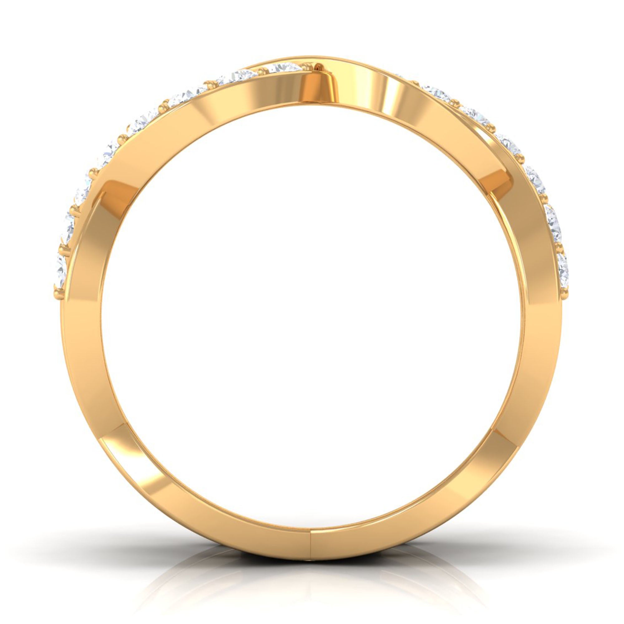 2 CT Cubic Zirconia Infinity Double Band Ring Zircon - ( AAAA ) - Quality - Rosec Jewels