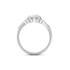 7X9mm Oval Cut Certified Moissanite Vintage Statement Ring D-VS1 - Rosec Jewels