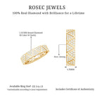 Natural Diamond Wide Wedding Band for Women Natural - ( HI-SI ) - Rosec Jewels