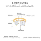 Toi Et Moi Moissanite Engagement Ring 3 Carat Moissanite - ( D-VS1 ) - Color and Clarity - Rosec Jewels