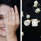 Rosec Jewels-Toi Et Moi Moissanite Engagement Ring for Women