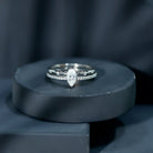Certified Brilliant Cut Moissanite Marquise Cut Engagement Ring D-VS1 - Rosec Jewels