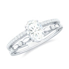 Rosec Jewels-Oval Cut Moissanite Engagement Ring For Women