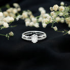 Rosec Jewels-Oval Cut Moissanite Engagement Ring For Women