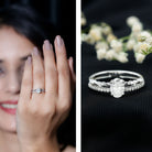 Rosec Jewels-Oval Cut Moissanite Engagement Ring For Women