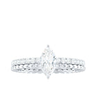 Rosec Jewels-Marquise Cut Moissanite Solitaire Engagement Ring