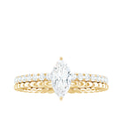 Rosec Jewels-Marquise Cut Moissanite Solitaire Engagement Ring
