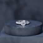 1.7 Carat Certified Cushion Cut Moissanite Solitaire Engagement Ring D-VS1 - Rosec Jewels