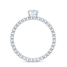 Rosec Jewels-6mm Certified Cushion Cut Moissanite Solitaire Engagement Ring