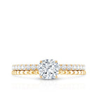 Rosec Jewels-6mm Certified Cushion Cut Moissanite Solitaire Engagement Ring
