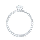 5X7mm Pear Cut Moissanite Solitaire Engagement Ring D-VS1 - Rosec Jewels