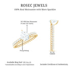 5X7mm Pear Cut Moissanite Solitaire Engagement Ring D-VS1 - Rosec Jewels