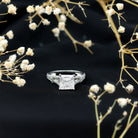 3 Carat Princess Cut Moissanite Solitaire Engagement Ring in Split Shank D-VS1 - Rosec Jewels