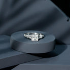 3 Carat Princess Cut Moissanite Solitaire Engagement Ring in Split Shank D-VS1 - Rosec Jewels