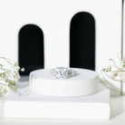 Cushion Cut Moissanite Solitaire Engagement Ring with Split Shank D-VS1 - Rosec Jewels