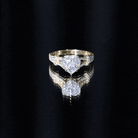Rosec Jewels-Heart Shape Moissanite Solitaire Engagement Ring in Split Shank