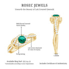 Rosec Jewels-Lab Created Emerald Infinity Promise Ring With Diamond