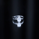 Rosec Jewels-Certified 6X8mm Solitaire Moissanite Oval Engagement Ring