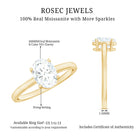 Rosec Jewels-Certified 6X8mm Solitaire Moissanite Oval Engagement Ring