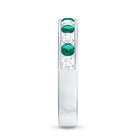 Certified Lab Grown Emerald Diamond Half Eternity Anniversary Band in Channel Setting AAAA - Rosec Jewels