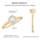 Natural 0.25 Carat Diamond Promise Ring with Certificate Natural - ( HI-SI ) - Rosec Jewels