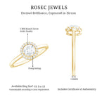 Cubic Zirconia Floating Halo Promise Ring AAAA - Rosec Jewels