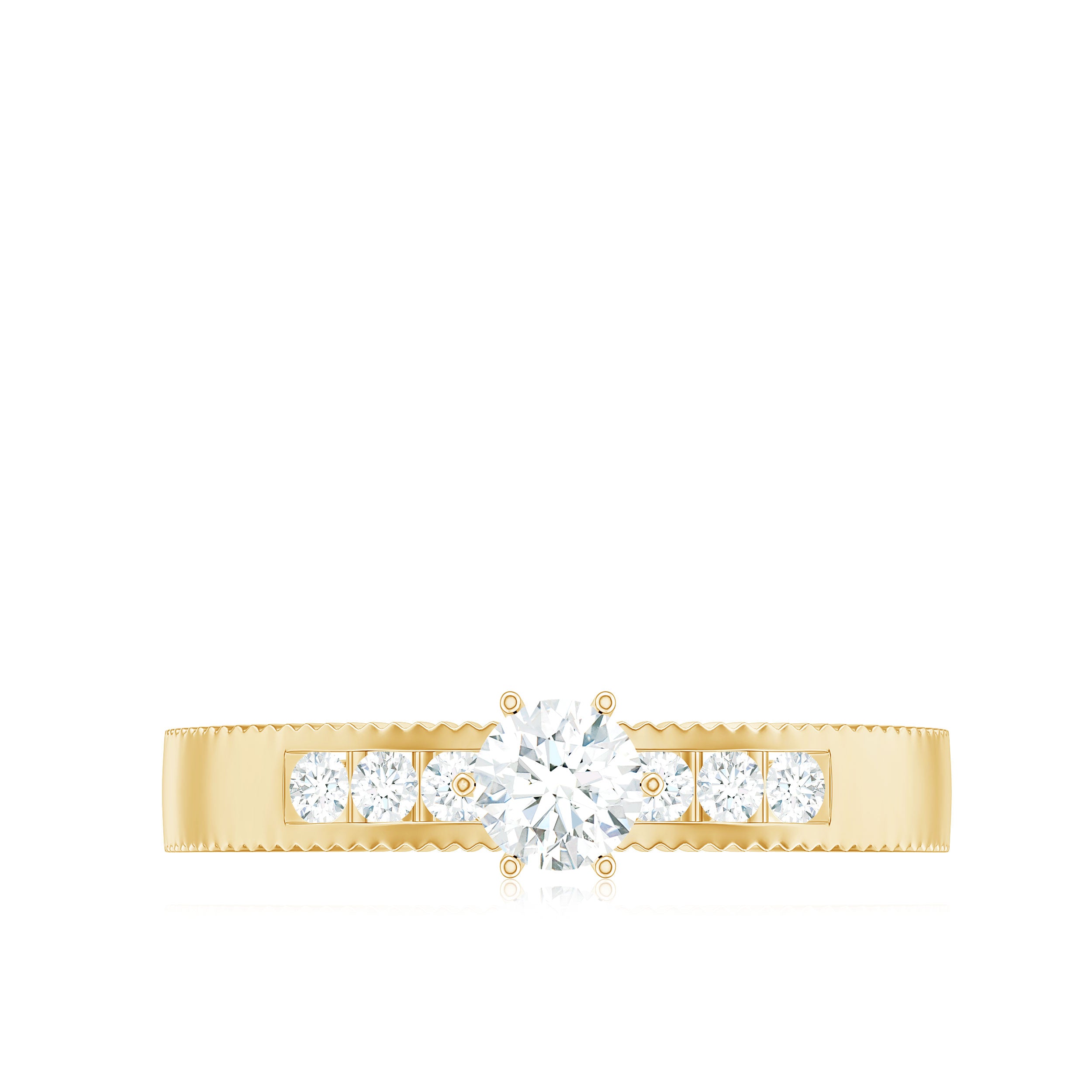 Rosec Jewels-Natural Diamond Solitaire Engagement Ring for Women