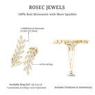Certified Moissanite Leaf Wrap Ring for Women D-VS1 - Rosec Jewels