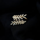 Certified Moissanite Leaf Wrap Ring for Women D-VS1 - Rosec Jewels