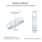 Rosec Jewels-Two Tone Cross Wedding Band with Moissanite