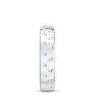 Rosec Jewels-Two Tone Cross Wedding Band with Moissanite