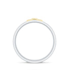 Rosec Jewels-Two Tone Cross Wedding Band with Moissanite