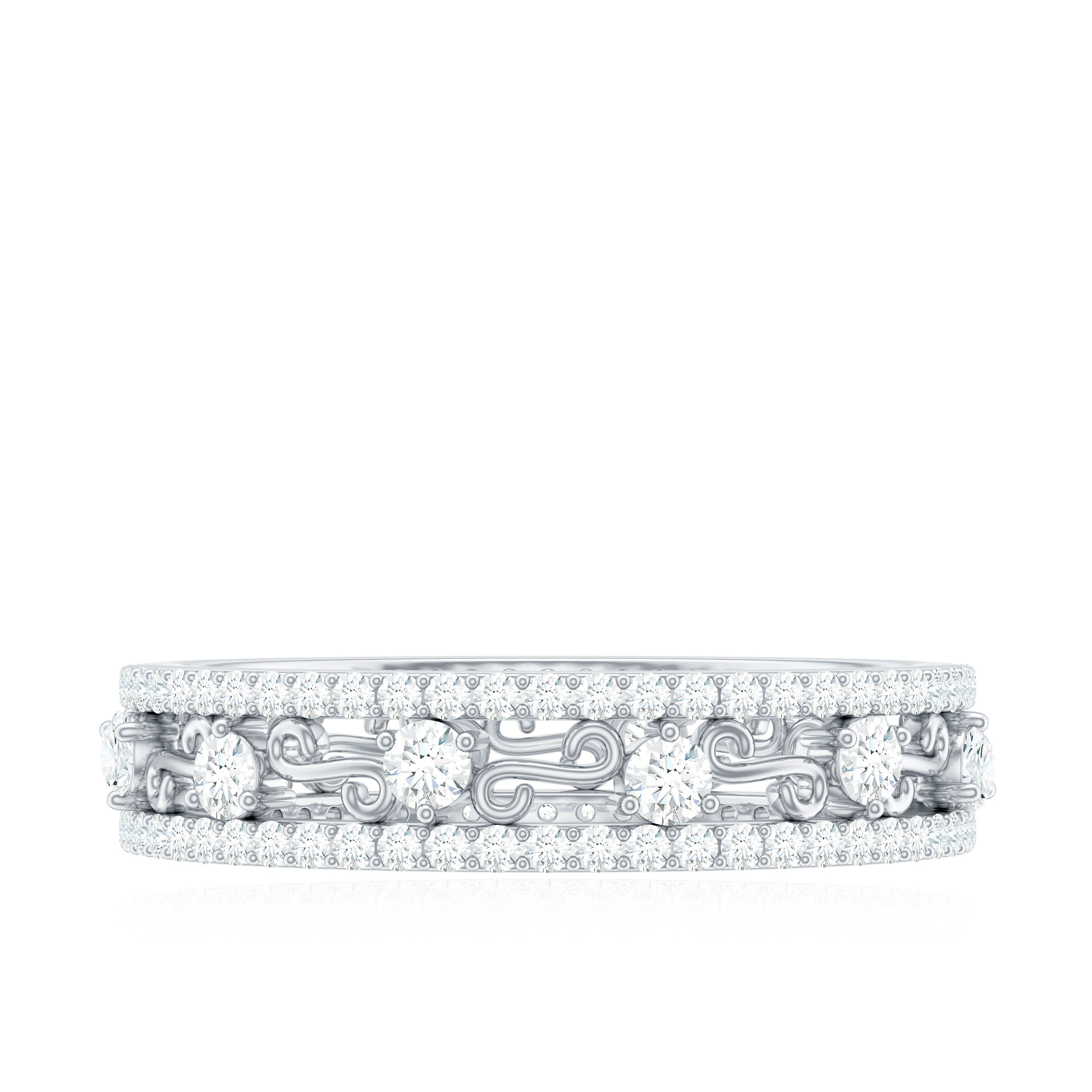Rosec Jewels-Certified Moissanite Wedding Band