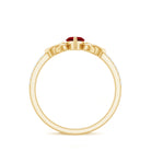 1.50 CT Lab Grown Ruby Celtic Knot Ring with Diamond AAAA - Rosec Jewels