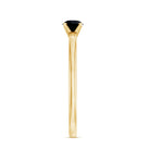 Simple Black Onyx Solitaire Promise Ring for Women AAA - Rosec Jewels