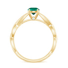 Rosec Jewels-Certified Lab Grown Emerald Crossover Ring with Diamond