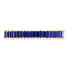 Certified Lab Grown Blue Sapphire Baguette Eternity Band Ring AAAA - Rosec Jewels
