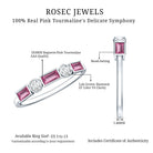 Pink Tourmaline and Diamond Stackable Ring in Bezel Setting AAA - Rosec Jewels