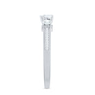 Natural Diamond Three Stone Ring with Beaded Details Natural - ( HI-SI ) - Rosec Jewels