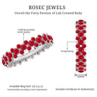 Rosec Jewels-Lab Created Ruby Cluster Wedding Band for Women