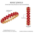 Rosec Jewels-Lab Created Ruby Cluster Wedding Band for Women
