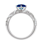 Rosec Jewels-London Blue Topaz and Diamond Vintage Inspired Engagement Ring