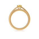 Natural Citrine Engagement Ring with Diamond Bypass Shank AAA - Rosec Jewels